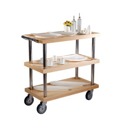 3 Tier Service Trolly Natural 85x44x87cm