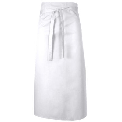 Extra Long Waist Apron- White