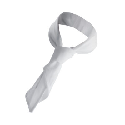 Polycotton Neck Tie- White