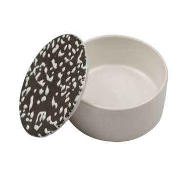 Confetti White/Black AB Box Lid 10.3cm