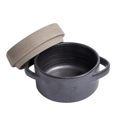 Basic Casserole Small w/oKnob- Dark Grey