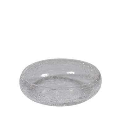 Crackled Glass Curved Bowl 19.5cm