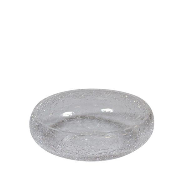 Crackled Glass Curved Bowl 19.5cm