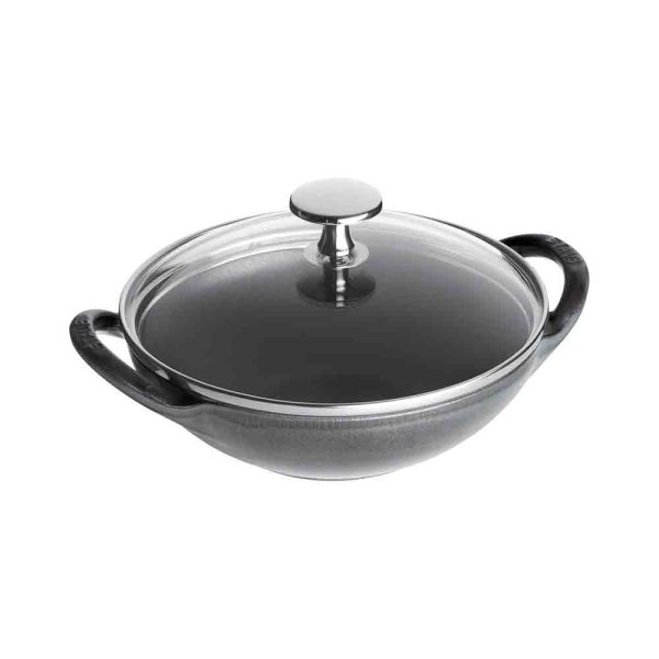 Baby Wok with Glass Lid 16cm Graphite