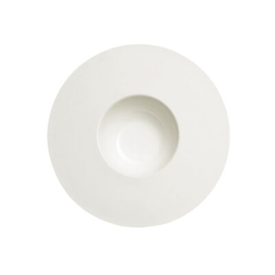 Pure Deep Plate Wide Rim 26cm - White
