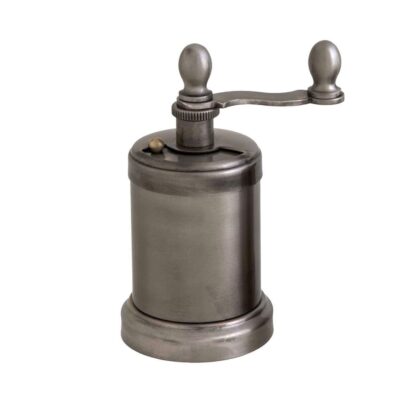 Aged Silver Plated Brass Pepper Mill 9cm