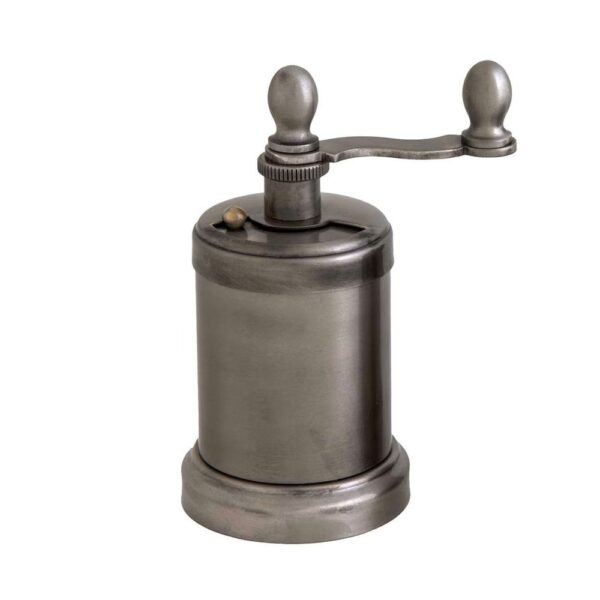 Aged Silver Plated Brass Pepper Mill 9cm