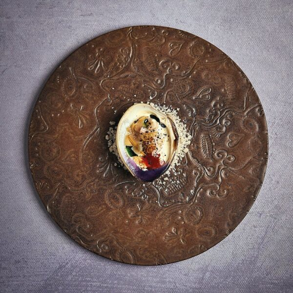 Belgian Tattoo Plate 25cm - Black/Rust