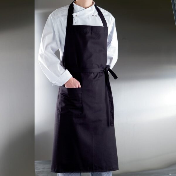Bibbed Poly Cotton Apron- Black