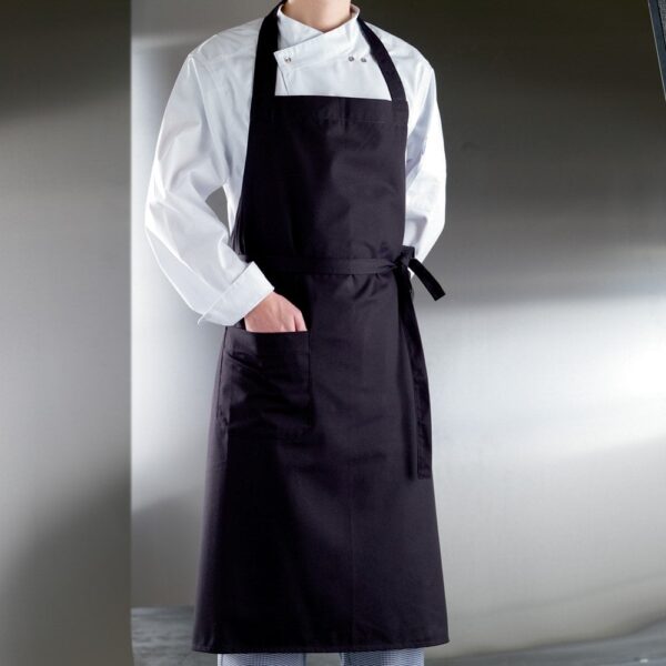 Bibbed Poly Cotton Apron- French Navy
