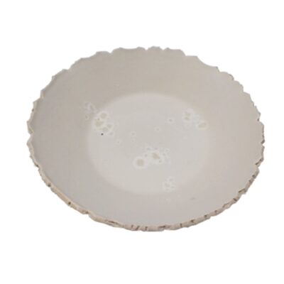 Bistro Bowl 25cm - White w/Storm Spots
