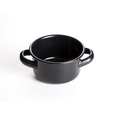 Black Enamel Round Cooking Pot 12x10cm