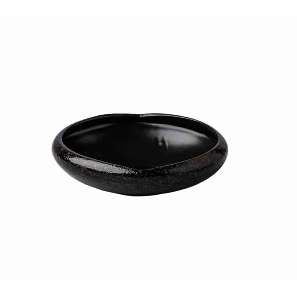 Black Satin Stone Plate 17x4.6cm