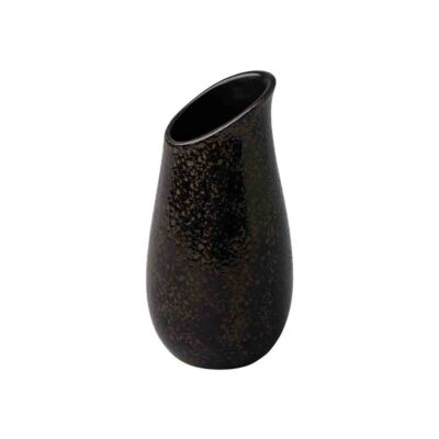 Black Satin Stone Vase 14cm