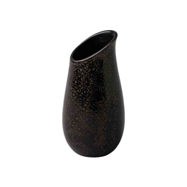 Black Satin Stone Vase 14cm