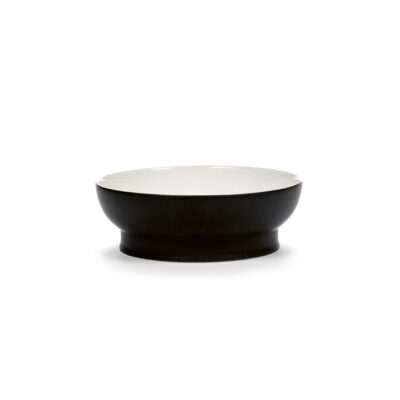 Bowl Blk/Wht RA L16 W16 H6cm