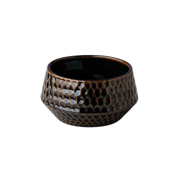 Bowl Hammered Metallic Gold 13x7cm
