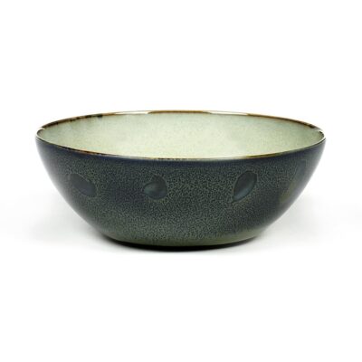 Bowl L 18.4x7.1cm(h) Mist Grey/Dark Blue