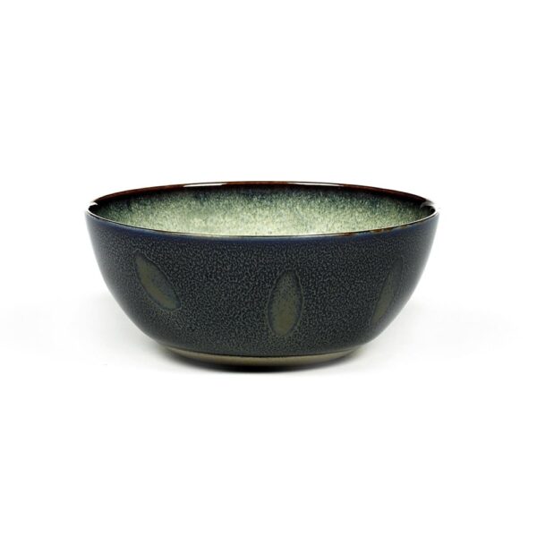 Bowl M 13.7x6cm(h) Misty Grey/ Dark Blue