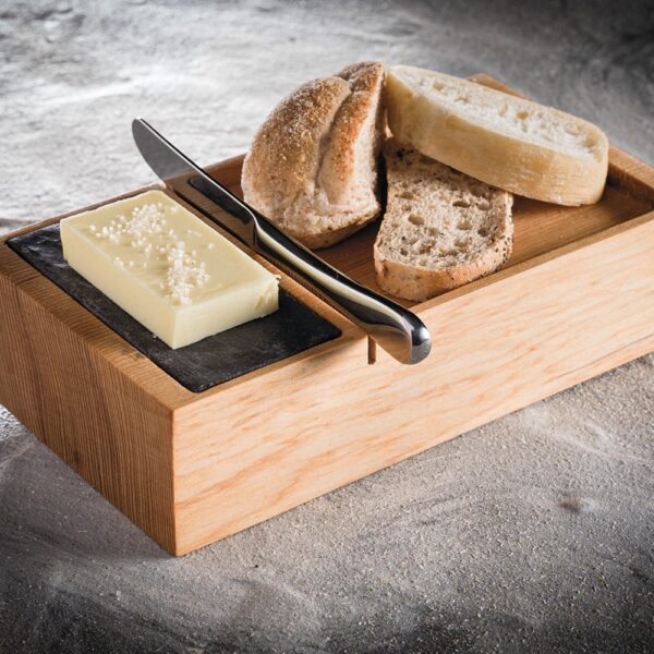 Bread Box with Slate Insert 20x11x5cm