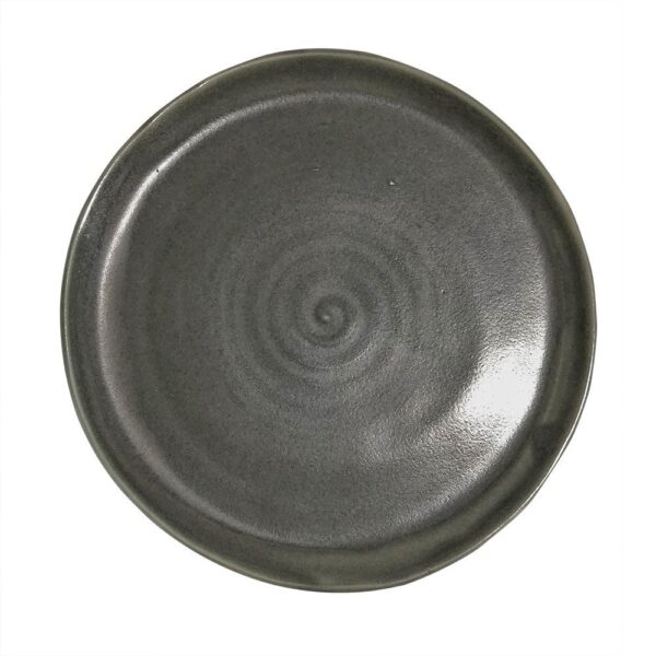 Bread Plate 17cm Raised Edge-Grey
