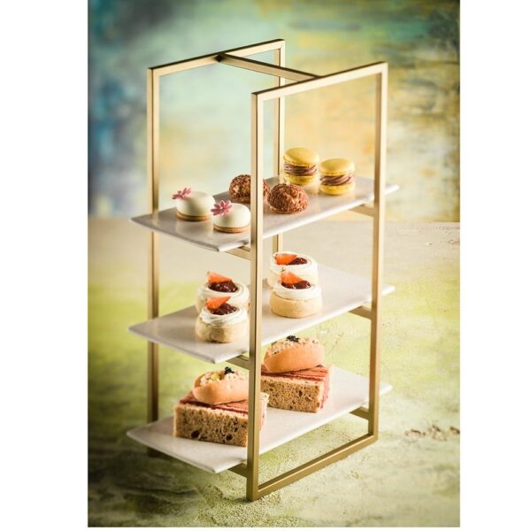 Bronze Effect Cake Stand 22x17x46cm(h)
