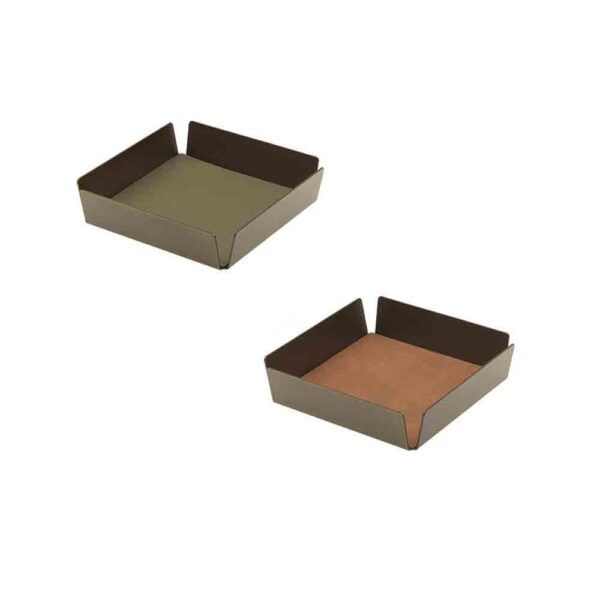Bronze Tray 22x22cm Nupo Army Grn/Nature