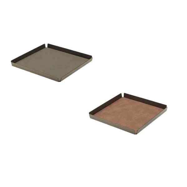 Bronze Tray 29x29xm Nupo Army Grn/Nature