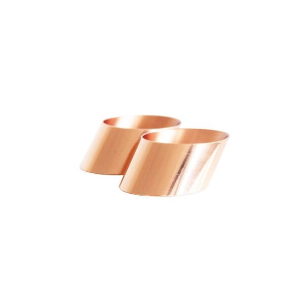 Brushed Copper Napkin Rings (Set Of 2)