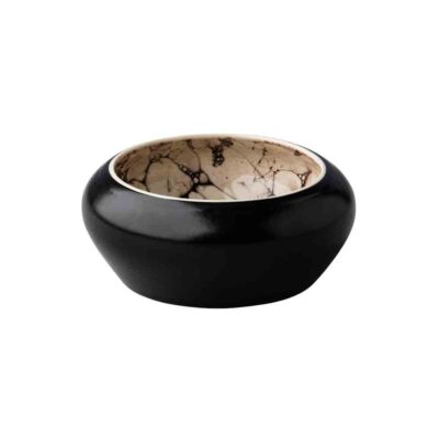 Bubble Black Satin Bowl 12x5.2cm