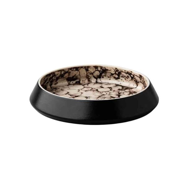 Bubble Black Satin Deep Bowl 20x3.8cm