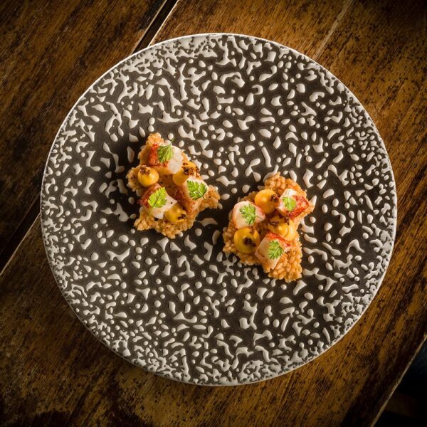 Confetti White/Black Dinner Plate 25cm