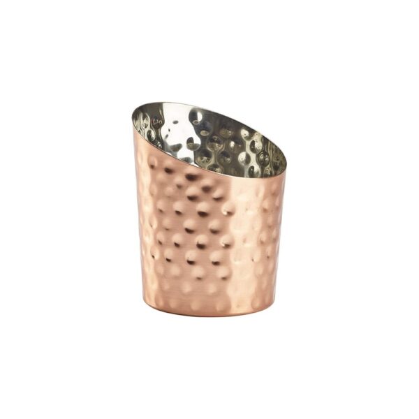 Copper Plated Hammered Angled Cone