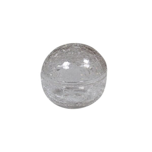 Crackled Glass Bowl w/Lid 12cm-Clear