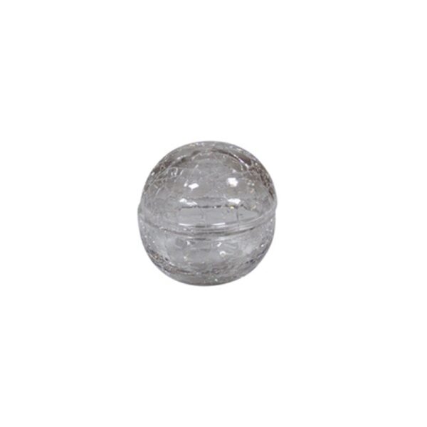 Crackled Glass Bowl w/Lid 7cm-Clear