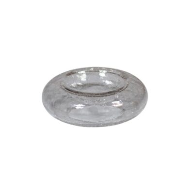 Crackled Glass Donut Bowl 17x5cm
