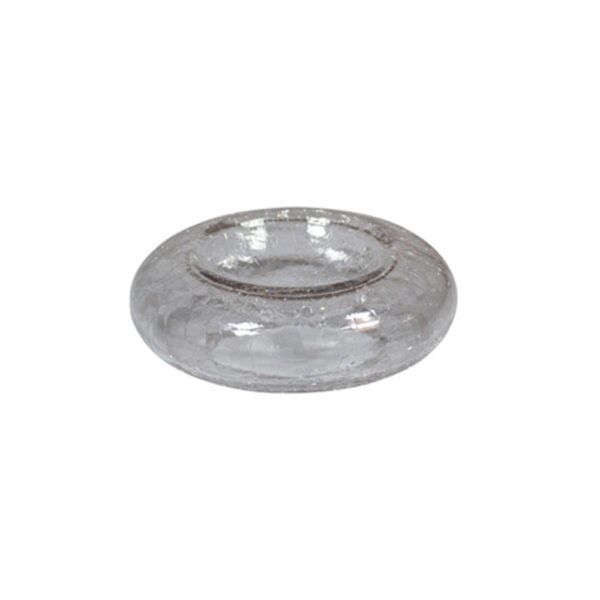 Crackled Glass Donut Bowl 17x5cm