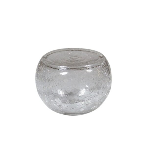 Crackled Glass Half Bowl 13.5x10cm