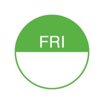 Day Of The Week Label 19mm - Friday