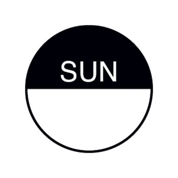 Day Of The Week Label 19mm - Sunday