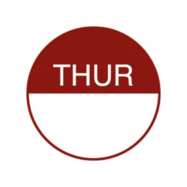 Day Of The Week Label 19mm - Thursday