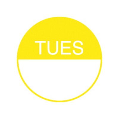 Day Of The Week Label 19mm - Tuesday