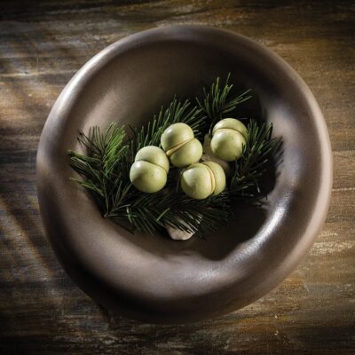 Deep Stone Bowl 22x8cm(h) - Anthracite