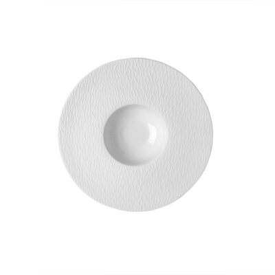 Dunes Tasting Plate 22cm - Matt/Shiny Biscuit Rim-Shiny Centre