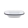 enamel pie dish white blue 20x15x4 5cm p2588 1973 image - G&G Goodfellows