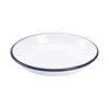 enamel rice pasta plate white blue 24cm p2596 1981 image - G&G Goodfellows