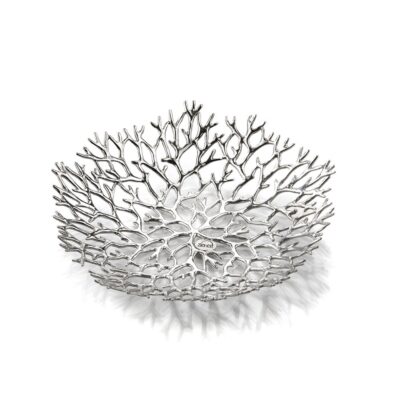 Flat Basket 22x5cm(h)-Pewter Alloy