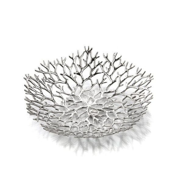 Flat Basket 22x5cm(h)-Pewter Alloy
