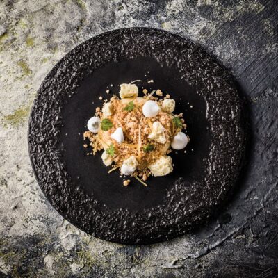 Flat Chamotte Plate 25cm - Matt Black