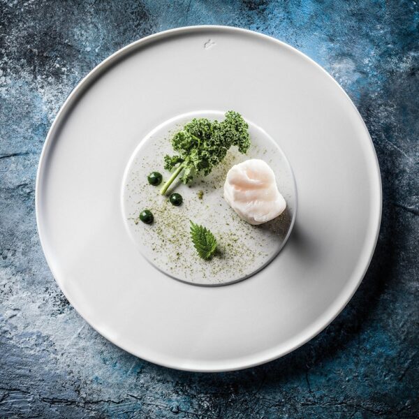 Flat Plate 32cm Raised Center Mat Glazed